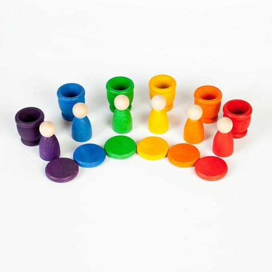Grapat Wooden Play Set - Nins, Cups and Coins